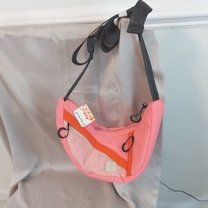 FP Movement‎ Bag, NEW! Nothing But Net!, Rose Hibiscus Fabric, Black Wide Strap